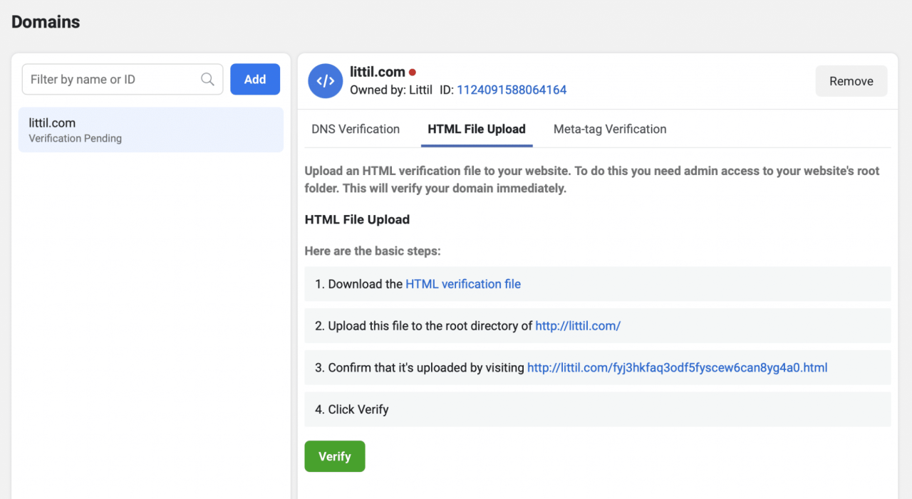 How to Verify Your Domain on Facebook - AdvertiseMint